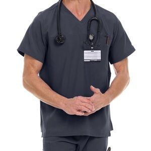 Medichic Scrub Top Mens Size 2XL NWT Moisture Wicking Breathable Soft Easy Care